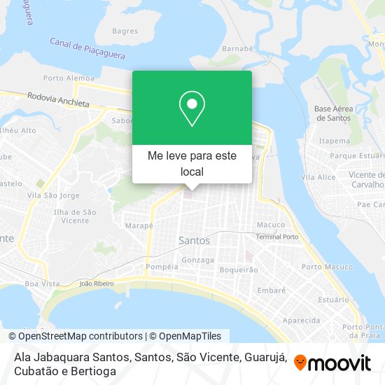 Ala Jabaquara Santos mapa