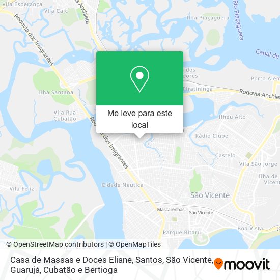 Casa de Massas e Doces Eliane mapa