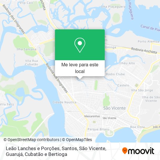 Leão Lanches e Porções mapa