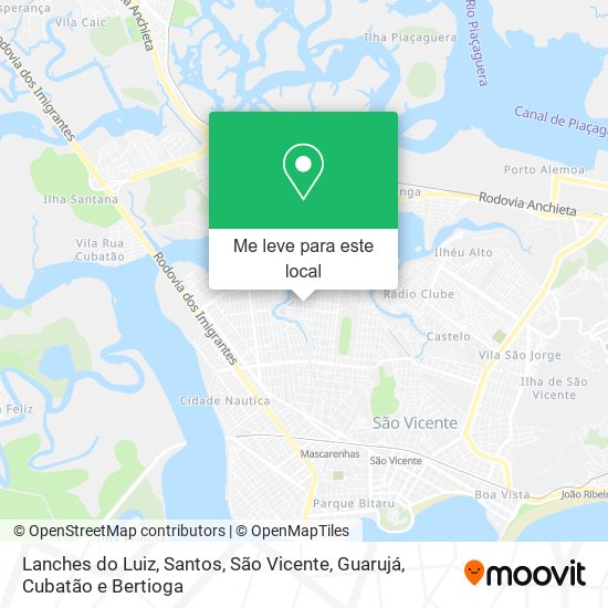 Lanches do Luiz mapa
