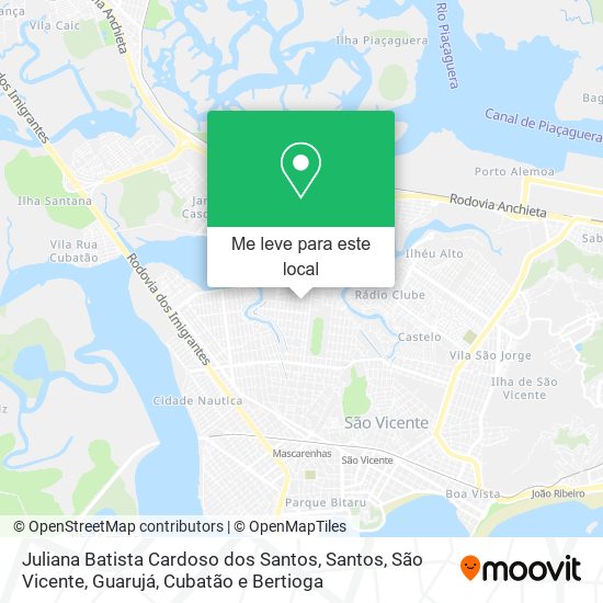 Juliana Batista Cardoso dos Santos mapa