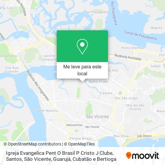 Igreja Evangelica Pent O Brasil P Cristo J Clube mapa