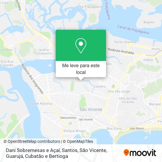 Dani Sobremesas e Açaí mapa