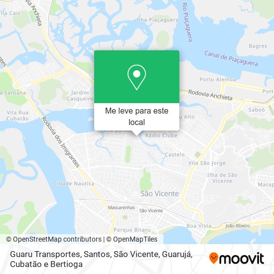 Guaru Transportes mapa