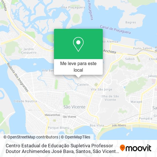 Centro Estadual de Educação Supletiva Professor Doutor Archimendes José Bava mapa