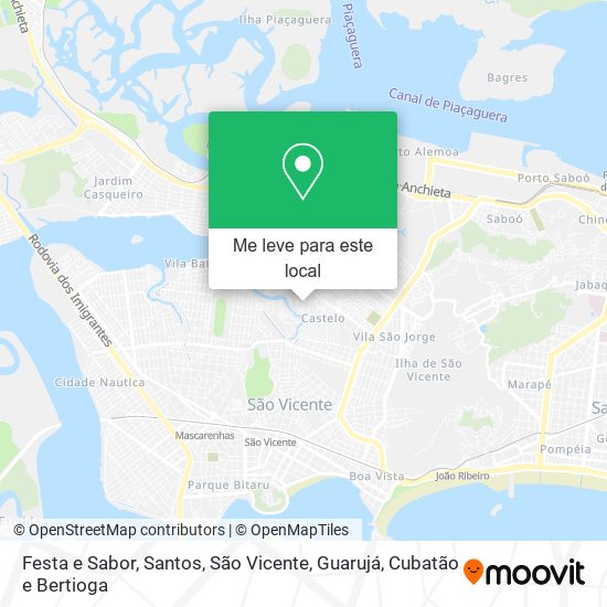 Festa e Sabor mapa