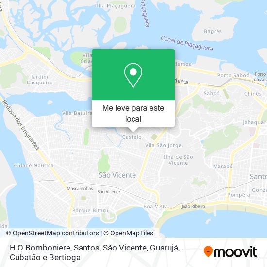 H O Bomboniere mapa