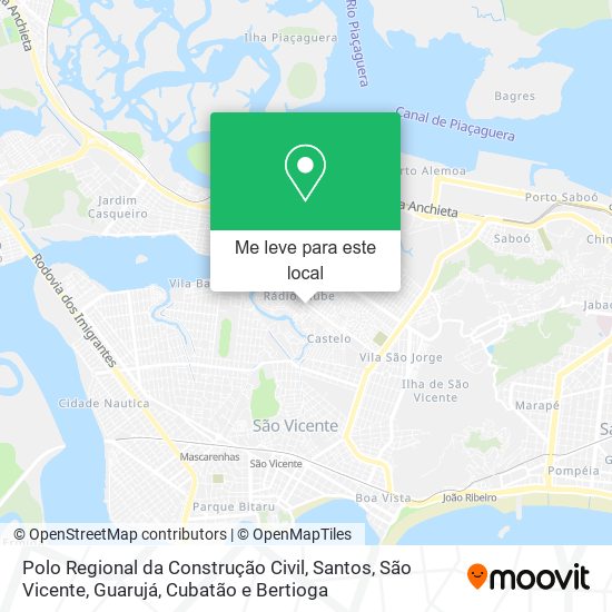 Polo Regional da Construção Civil mapa
