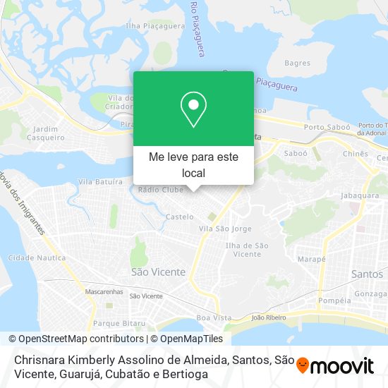 Chrisnara Kimberly Assolino de Almeida mapa