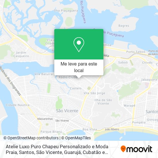 Atelie Luxo Puro Chapeu Personalizado e Moda Praia mapa