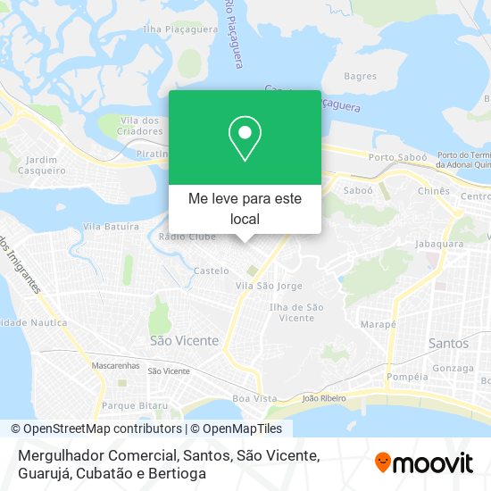 Mergulhador Comercial mapa