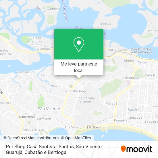 Pet Shop Casa Santista mapa