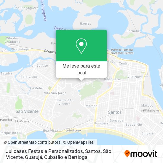 Julicases Festas e Personalizados mapa