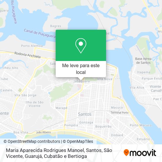 Maria Aparecida Rodrigues Manoel mapa