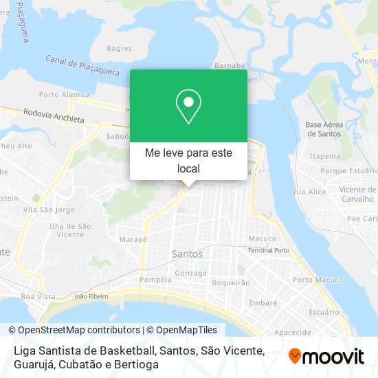 Liga Santista de Basketball mapa