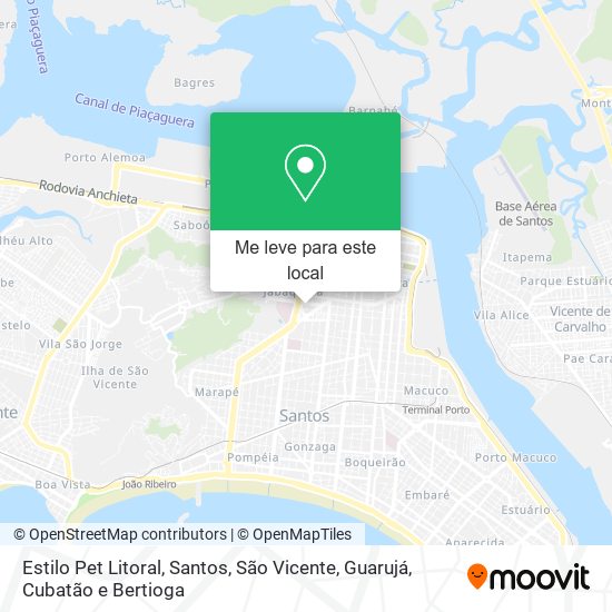 Estilo Pet Litoral mapa