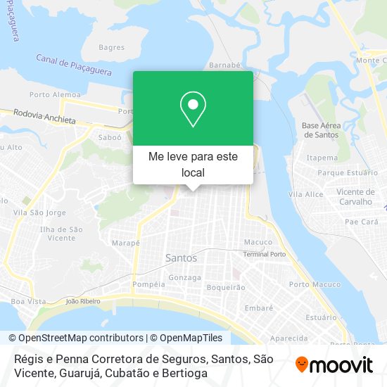 Régis e Penna Corretora de Seguros mapa