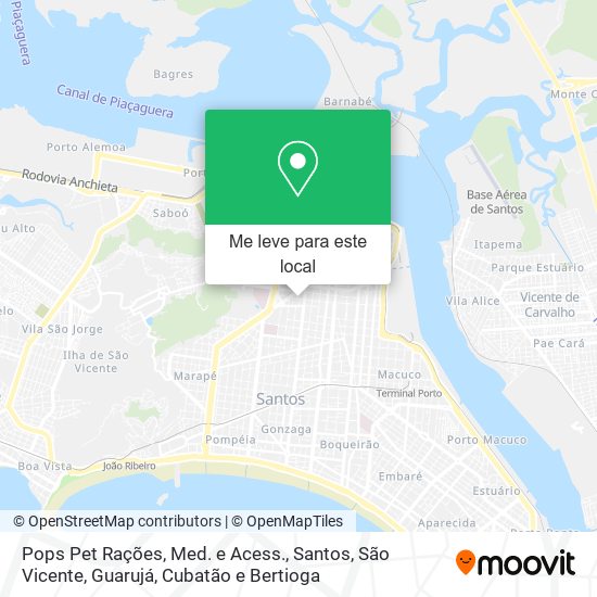 Pops Pet Rações, Med. e Acess. mapa