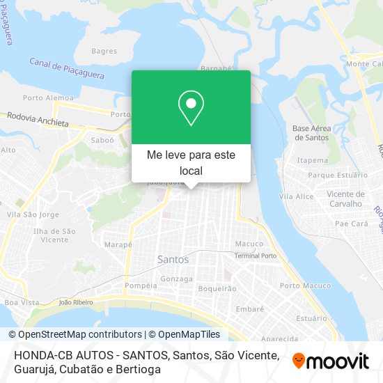 HONDA-CB AUTOS - SANTOS mapa