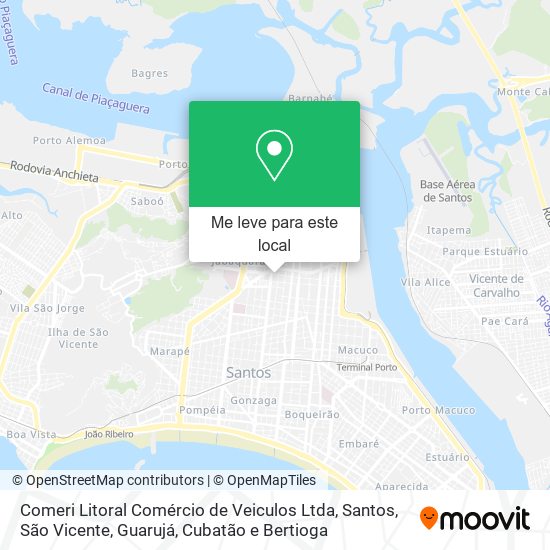 Comeri Litoral Comércio de Veiculos Ltda mapa