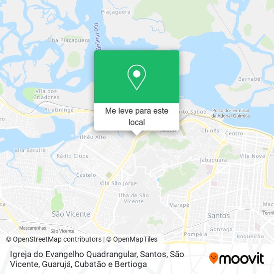 Igreja do Evangelho Quadrangular mapa