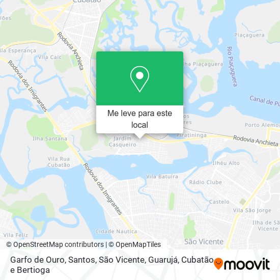 Garfo de Ouro mapa