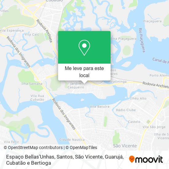 Espaço Bellas'Unhas mapa
