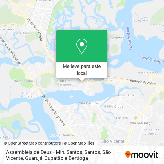 Assembleia de Deus - Min. Santos mapa