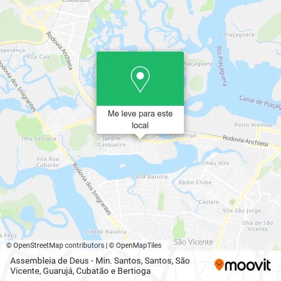 Assembleia de Deus - Min. Santos mapa