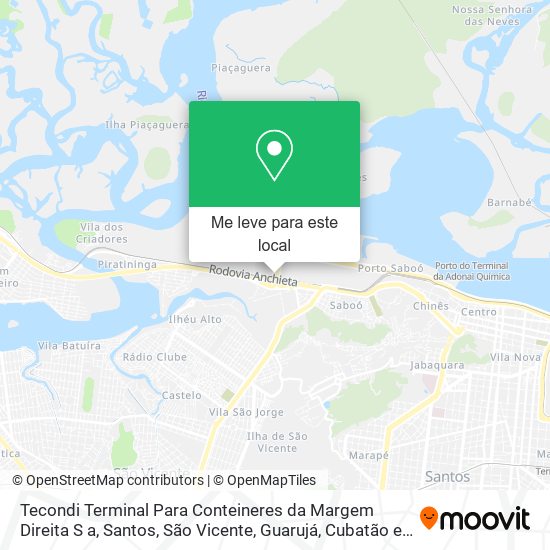 Tecondi Terminal Para Conteineres da Margem Direita S a mapa