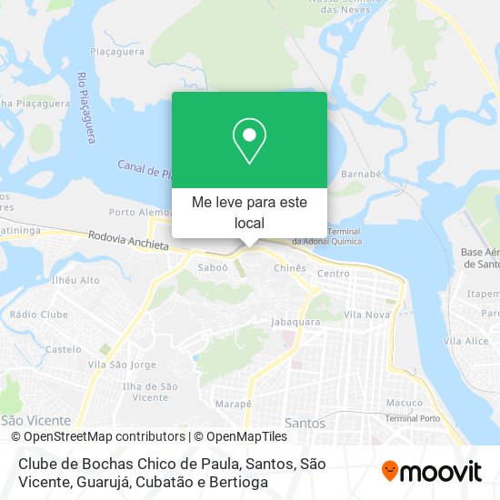 Clube de Bochas Chico de Paula mapa