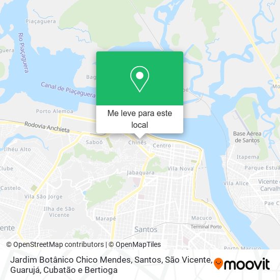 Jardim Botânico Chico Mendes mapa