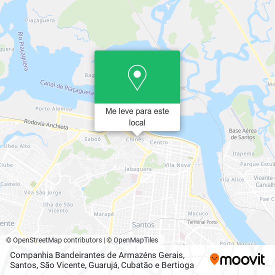 Companhia Bandeirantes de Armazéns Gerais mapa