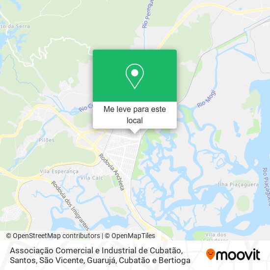 Associação Comercial e Industrial de Cubatão mapa