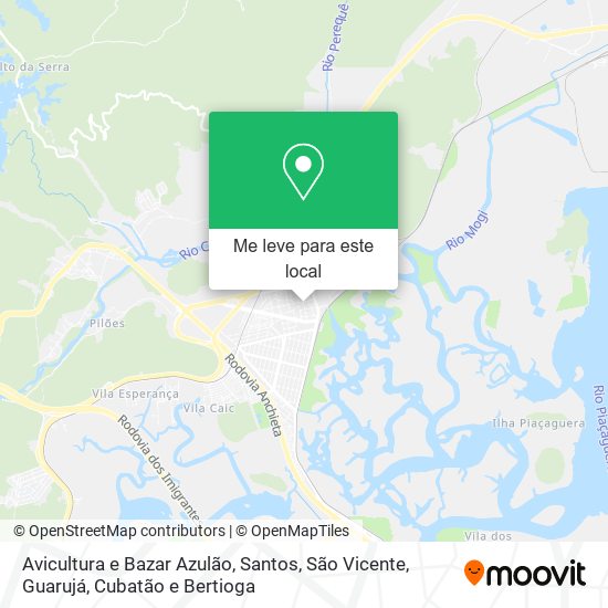 Avicultura e Bazar Azulão mapa