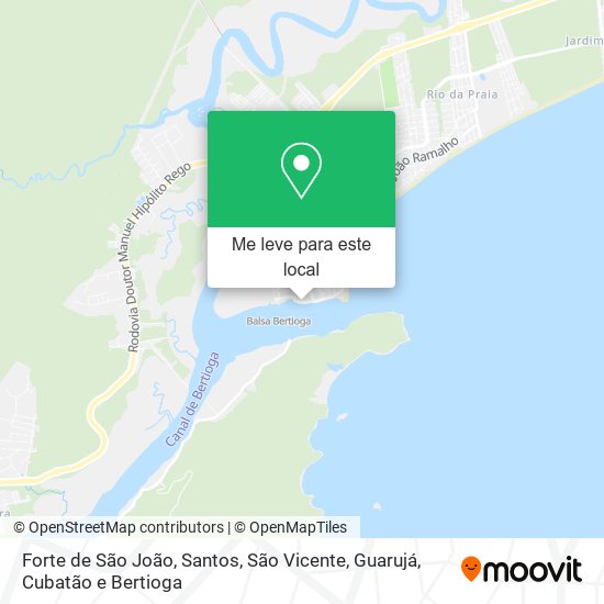 Forte de São João mapa