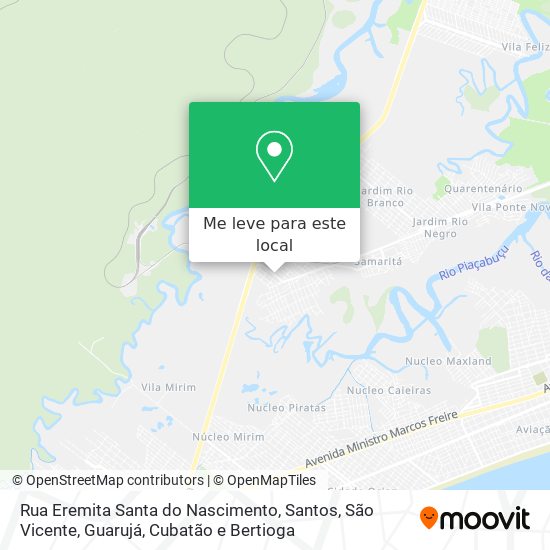 Rua Eremita Santa do Nascimento mapa
