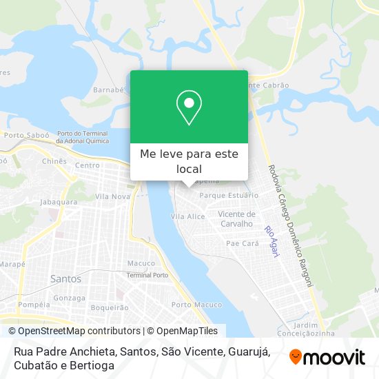 Rua Padre Anchieta mapa