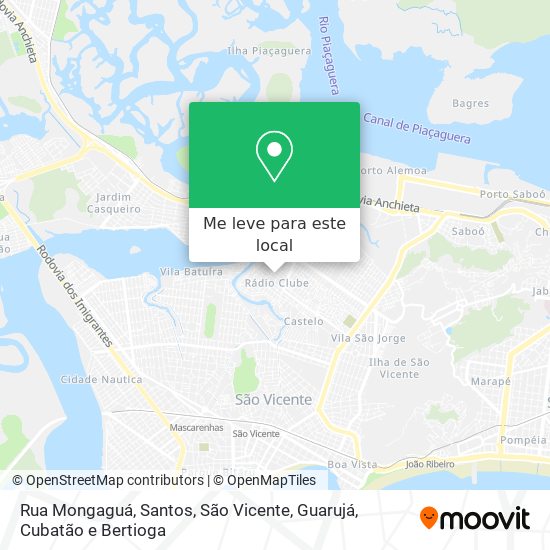Rua Mongaguá mapa
