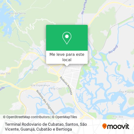 Terminal Rodoviario de Cubatao mapa