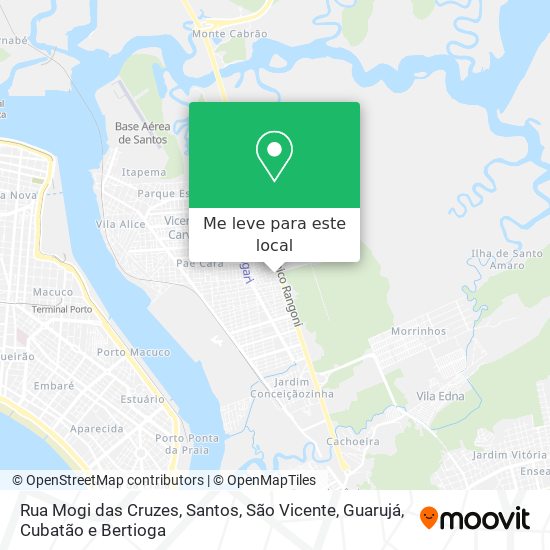 Rua Mogi das Cruzes mapa