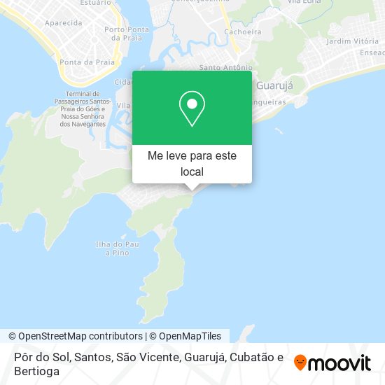 Pôr do Sol mapa