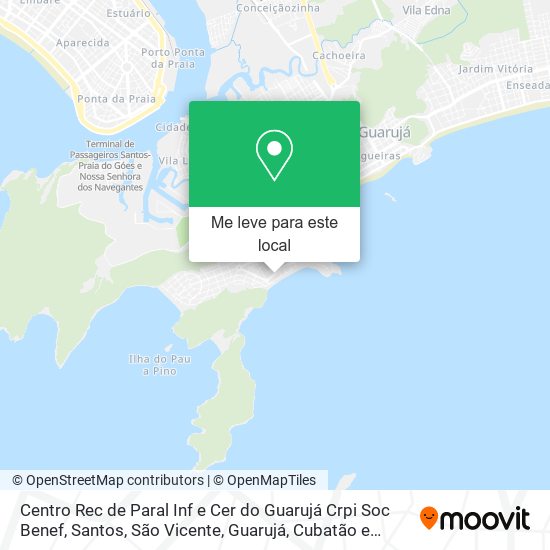 Centro Rec de Paral Inf e Cer do Guarujá Crpi Soc Benef mapa
