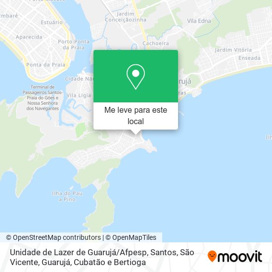 Unidade de Lazer de Guarujá / Afpesp mapa