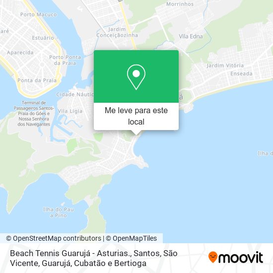 Beach Tennis Guarujá - Asturias. mapa