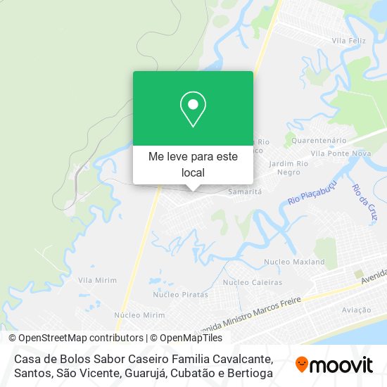 Casa de Bolos Sabor Caseiro Familia Cavalcante mapa