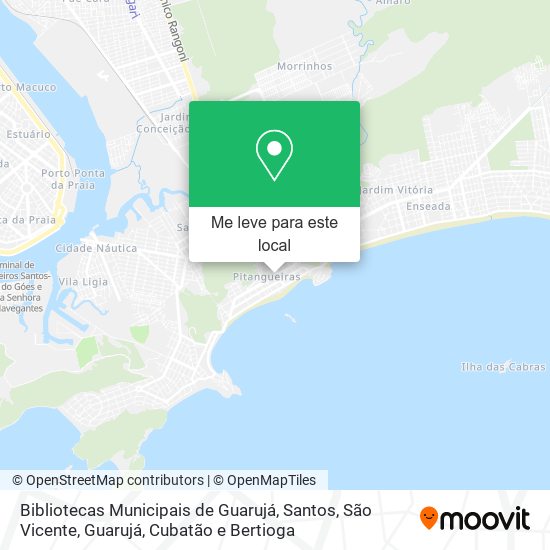 Bibliotecas Municipais de Guarujá mapa