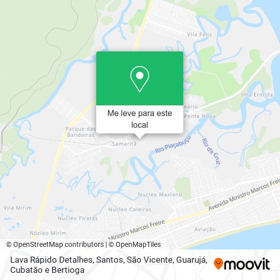 Lava Rápido Detalhes mapa