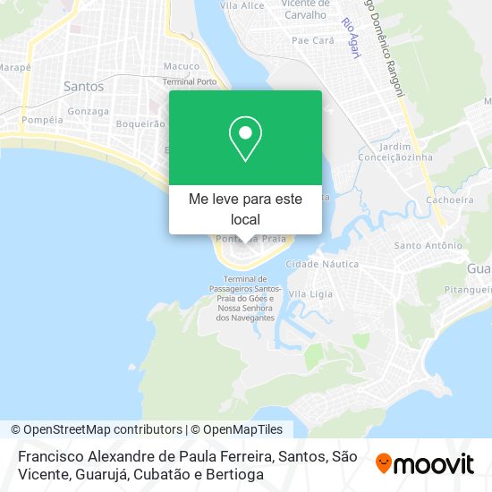 Francisco Alexandre de Paula Ferreira mapa