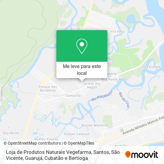 Loja de Produtos Naturais Vegefarma mapa